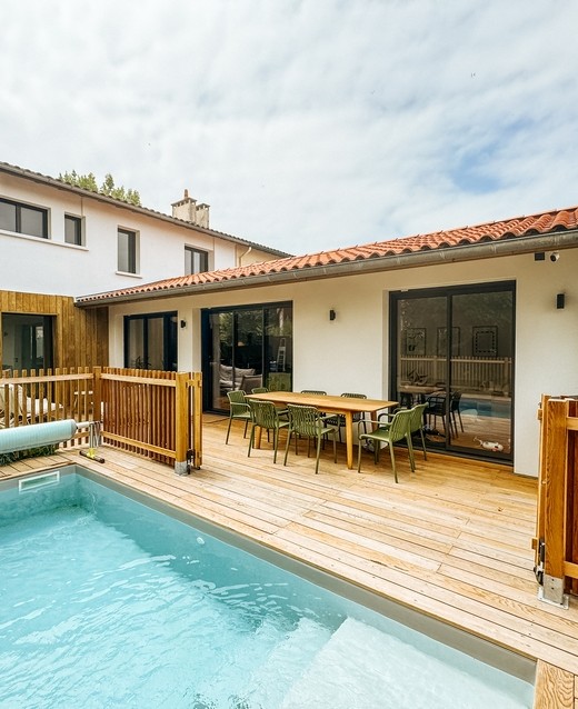 Extension d'une maison et construction d'une piscine à Bayonne