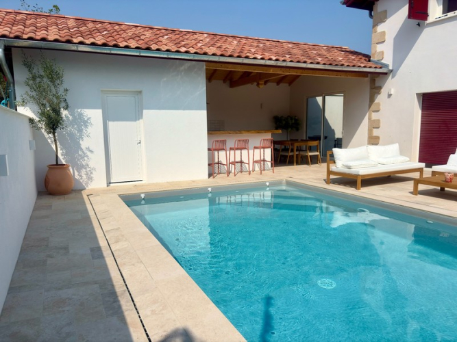 Réalisation pool house et terrasse - Briscous | JDC Maçonnerie