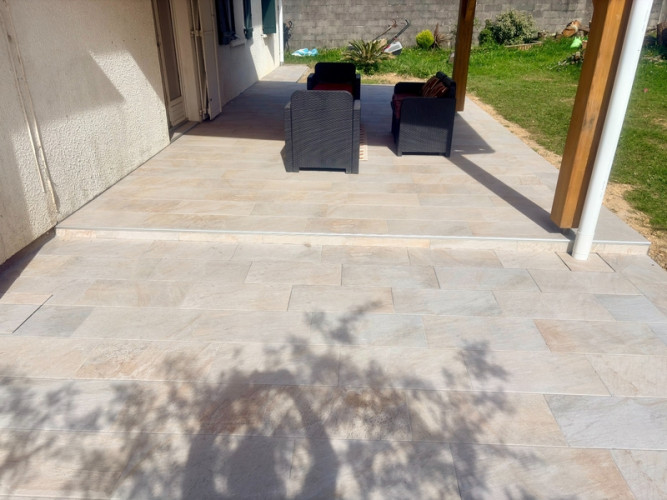 Rénovation de terrasse à Espelette, JDC Maçonnerie